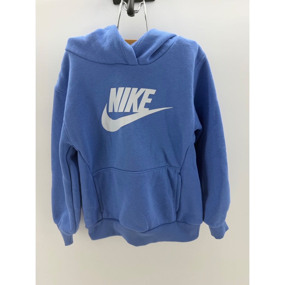 Nike Hoodie Kids 4T Blue Excellent Futura Logo Fleece Pullover Sweatshirt